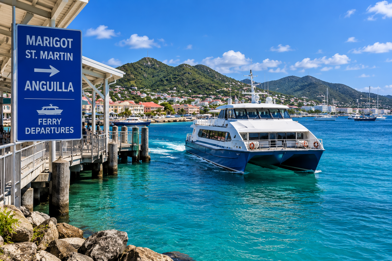 Anguilla ferry illustration